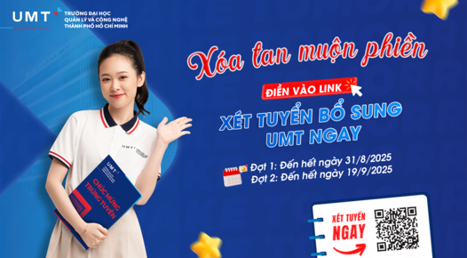 TRƯỜNG ĐẠI HỌC UMT NHẬN HỒ SƠ XÉT TUYỂN BỔ SUNG NĂM 2025